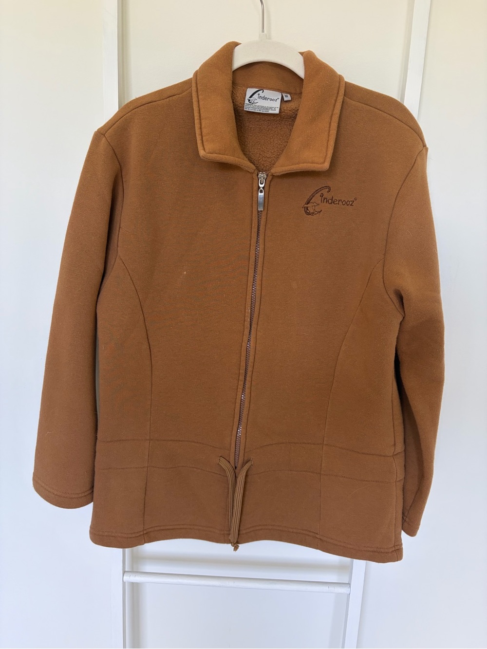 Women’s Cinderooz Zip-Front Fleece Pet Carrier Jacket in Camel Brown (M)